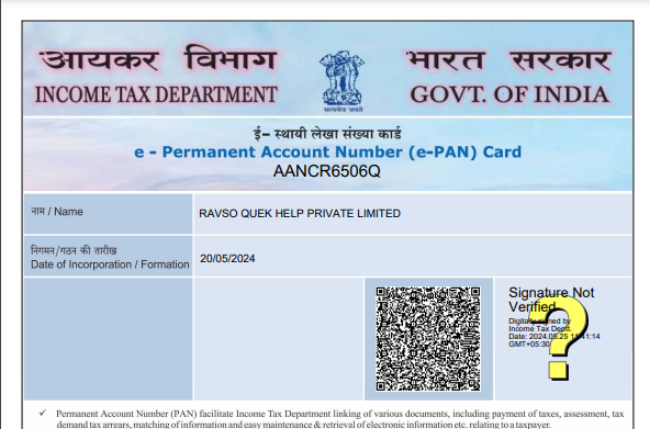 Company Pancard